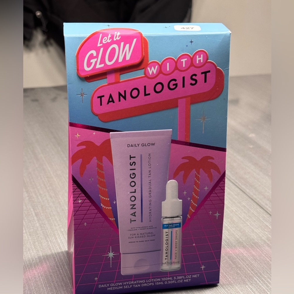 Tanologist Daily Glow Hydrating Lotion and Tan Drops Set - Pink and Blue